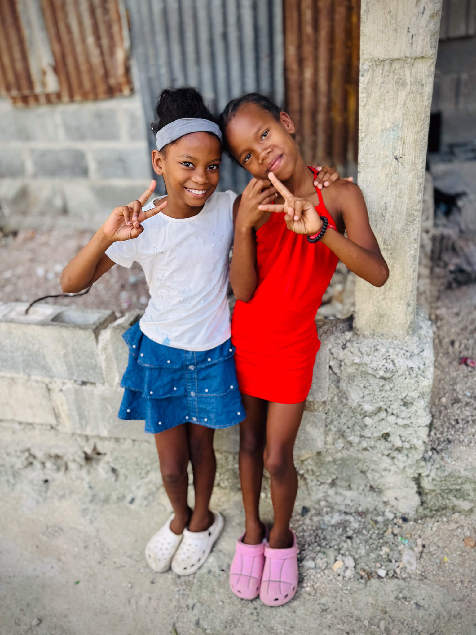 Rescued Movie behind the scenes - Little girls smiling